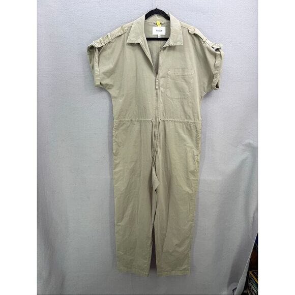 Pistola Jordan Short Sleeve Military Zip Front Jumpsuit Pistachio Size XL - Picture 2 of 13